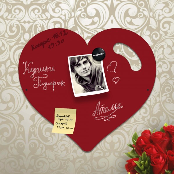 Магнитно-меловая доска "Сердце"